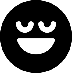 Happy Relaxed Face Line Art Illustration Svg, Free Vectors File